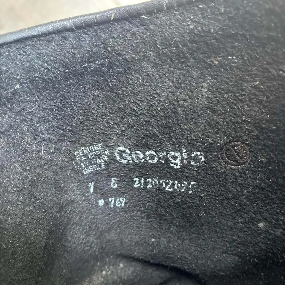 Georgia Boot 769 Vintage Black Leather Engineer Boots Size 7.5